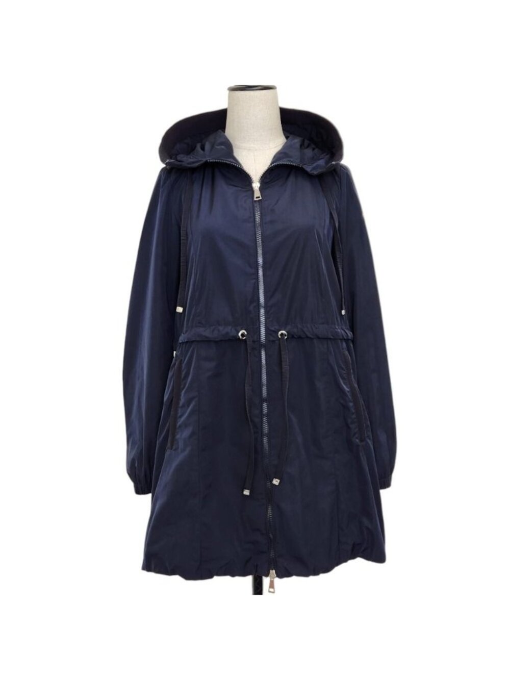 Moncler Topaz Nylon Hooded Coat Navy 0